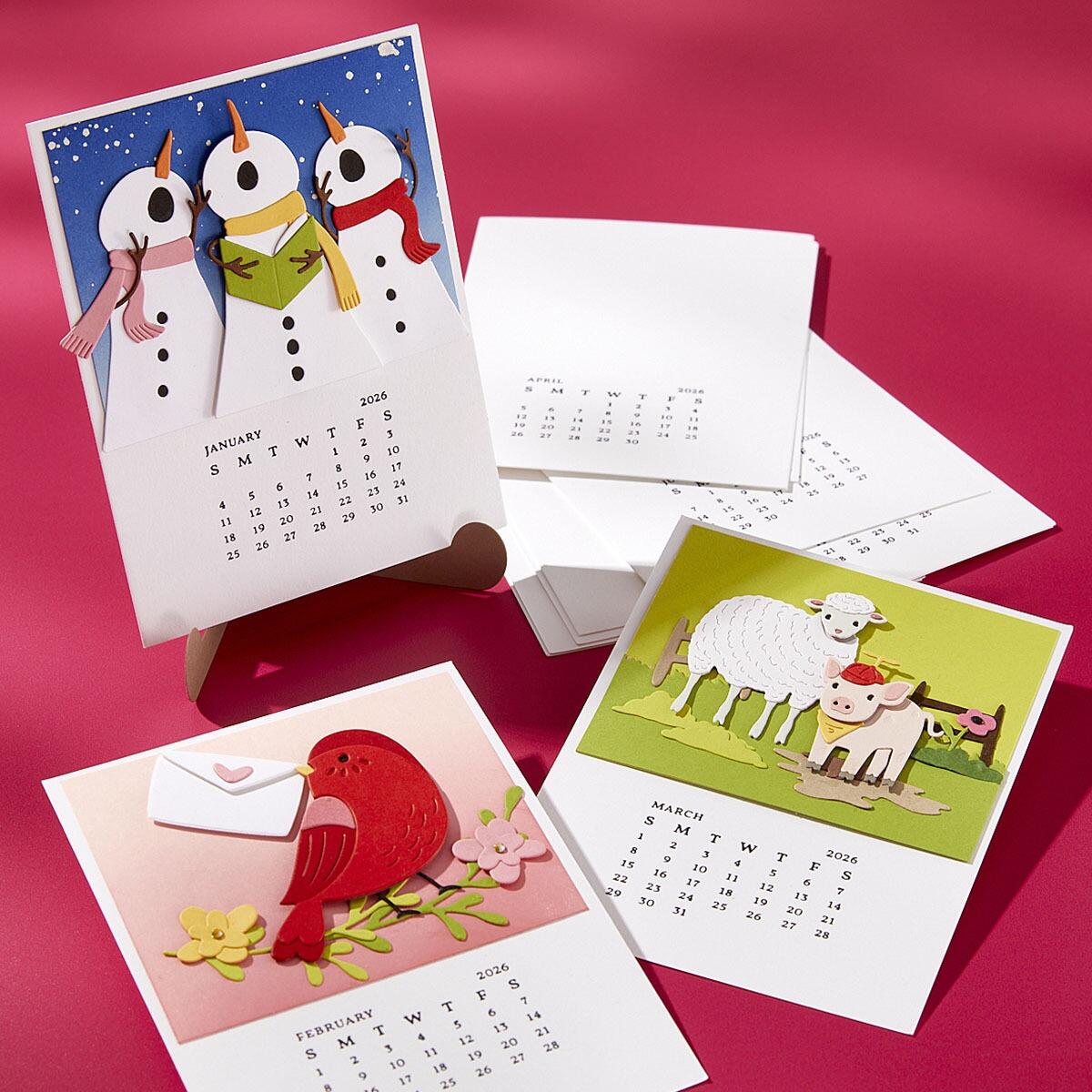 Spellbinders DIY 2026 Calendar BetterPress Plate from the Wonderland Collection