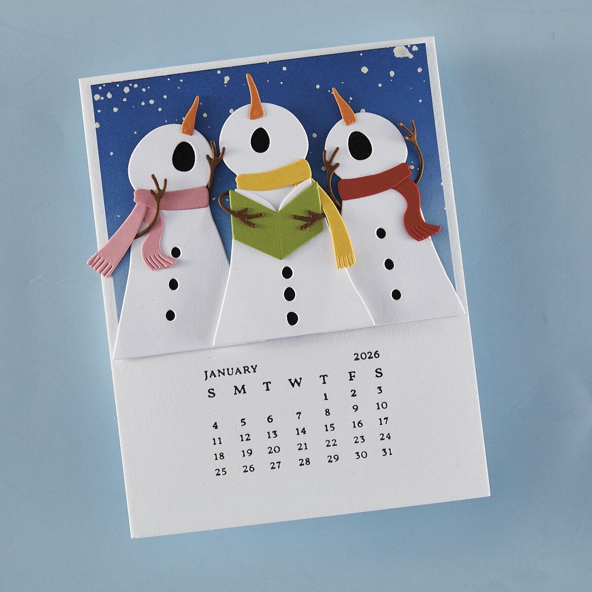 Spellbinders DIY 2026 Calendar BetterPress Plate from the Wonderland Collection