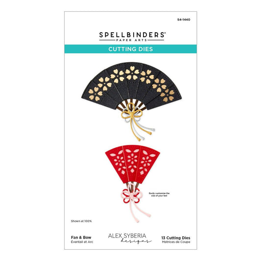 Spellbinders Fan & Bow Etched Dies from the Spring in Kyoto Collection by Alex Syberia Designs