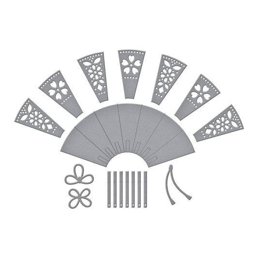Spellbinders Fan & Bow Etched Dies from the Spring in Kyoto Collection by Alex Syberia Designs