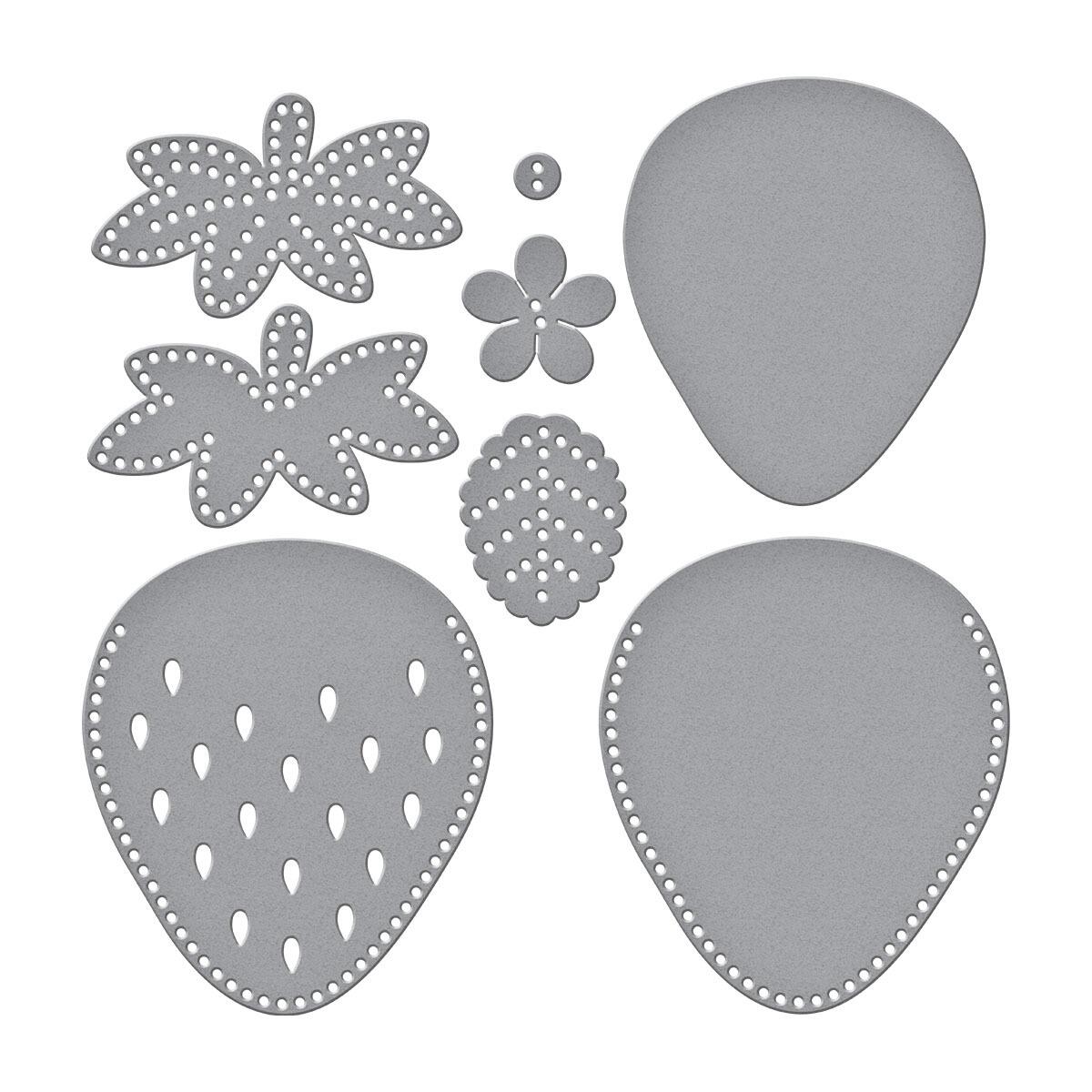 Spellbinders Felt Berry Blossom Etched Dies from the Summer Felt Stitch & Create Collection by Nichol Spohr - Spellbinders - 3