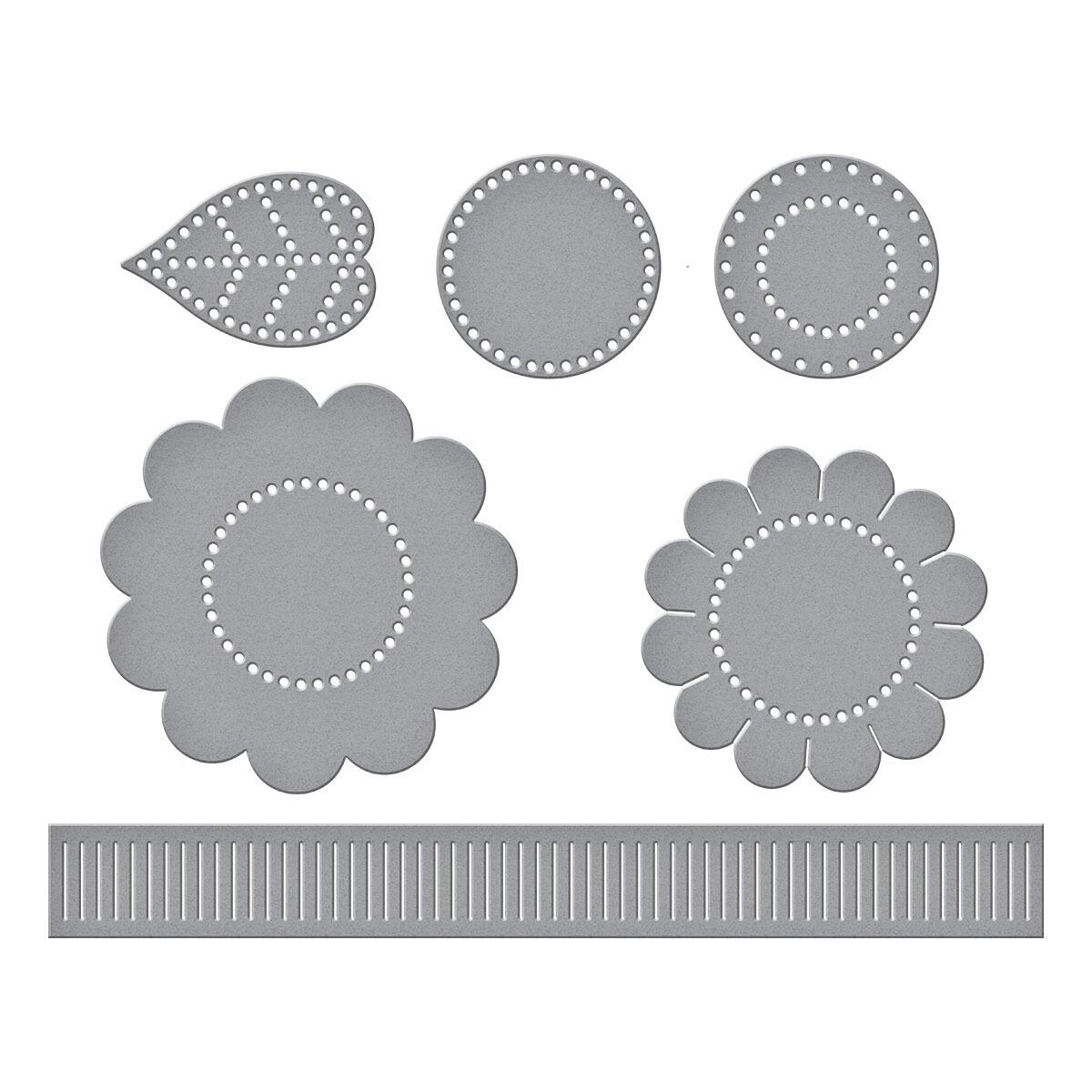 Spellbinders Felt Sunflower Bloom Etched Dies from the Summer Felt Stitch & Create Collection by Nichol Spohr - Spellbinders - 3