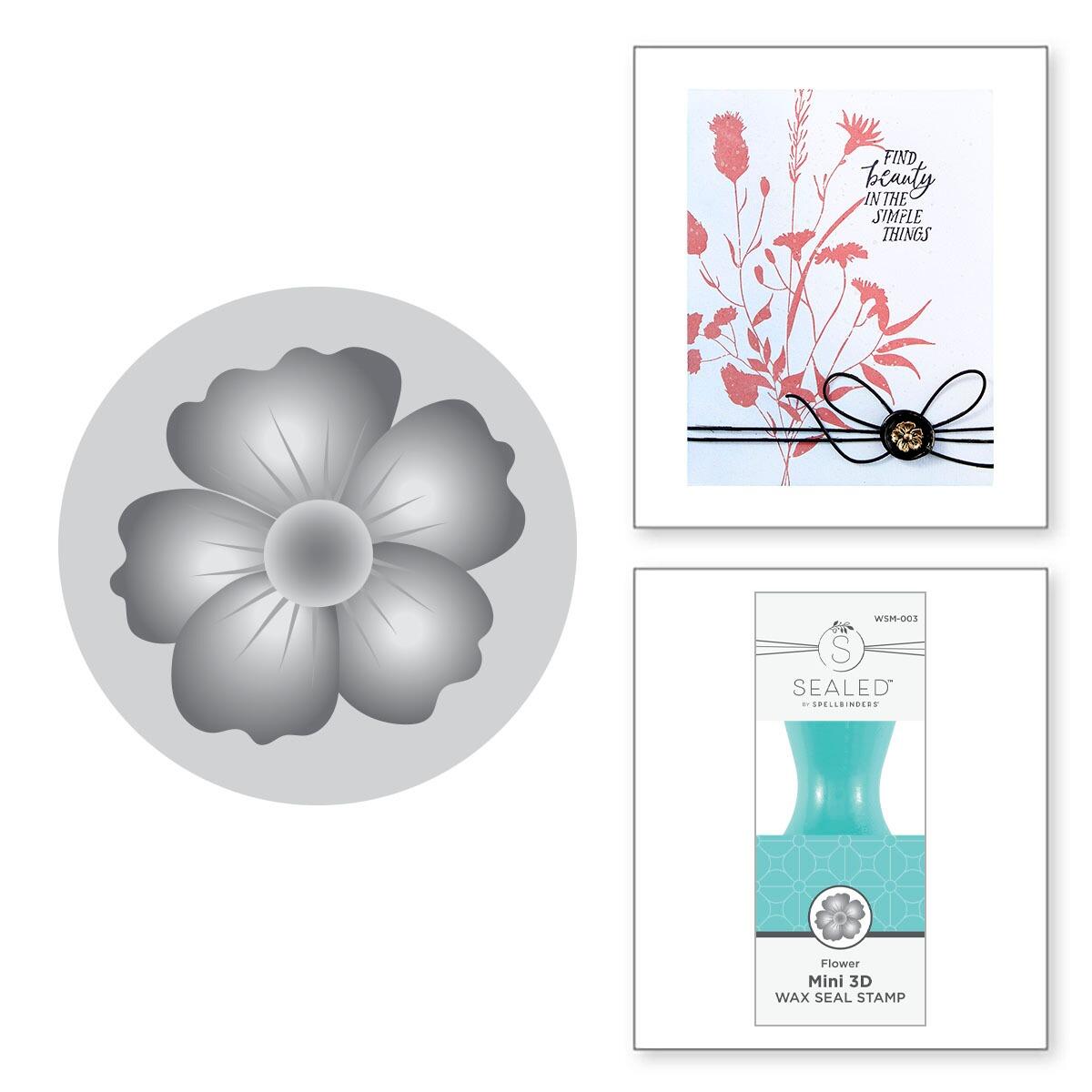 Spellbinders Flower Mini 3D Wax Seal from the Mini Wax Seals Collection - Spellbinders - 2