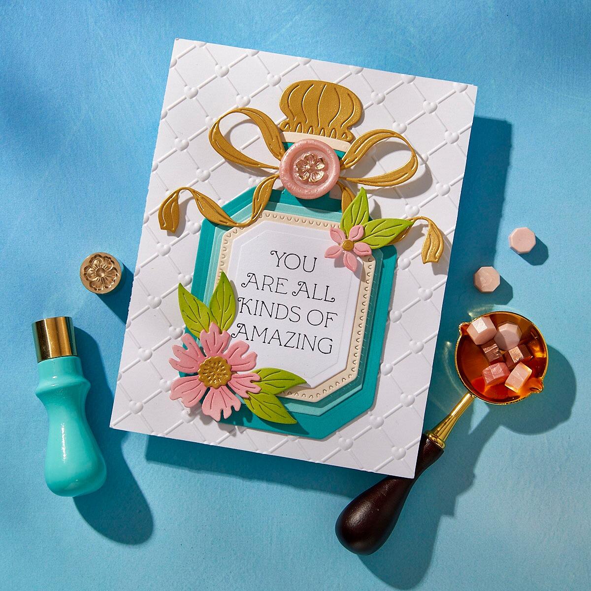 Spellbinders Flower Mini 3D Wax Seal from the Mini Wax Seals Collection - Spellbinders - 5