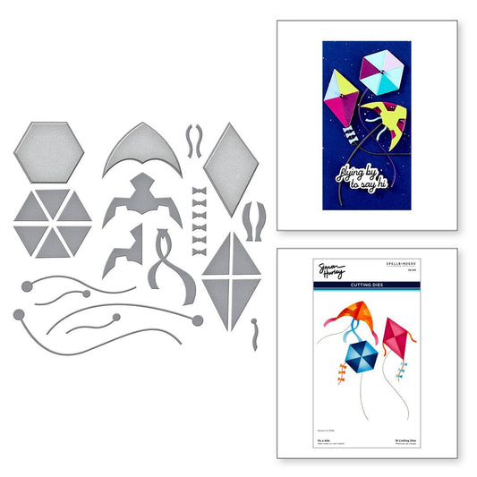Spellbinders Fly a Kite Etched Dies from the Sky's the Limit Collection by Simon Hurley