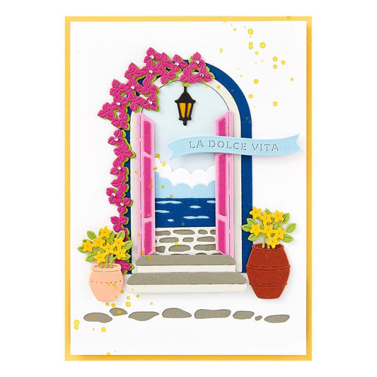 Finished Project Spellbinders Beyond the Door Etched Dies from the La Dolce Vita Collection