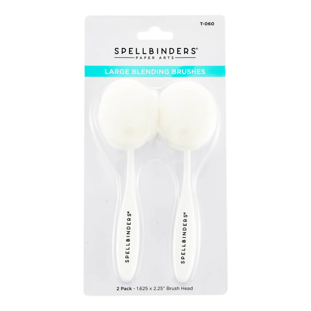 A pack of two large Spellbinders Blending Brushes with ultra-soft bristles.