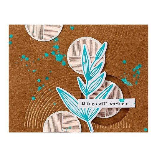 Spellbinders Lined Circles Embossing Folder from the Modern Botanicals Collection by Dina Wakley