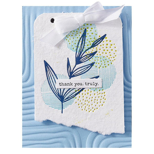 Spellbinders Lined Corners 3D Embossing Folder from the Modern Botanicals Collection by Dina Wakley