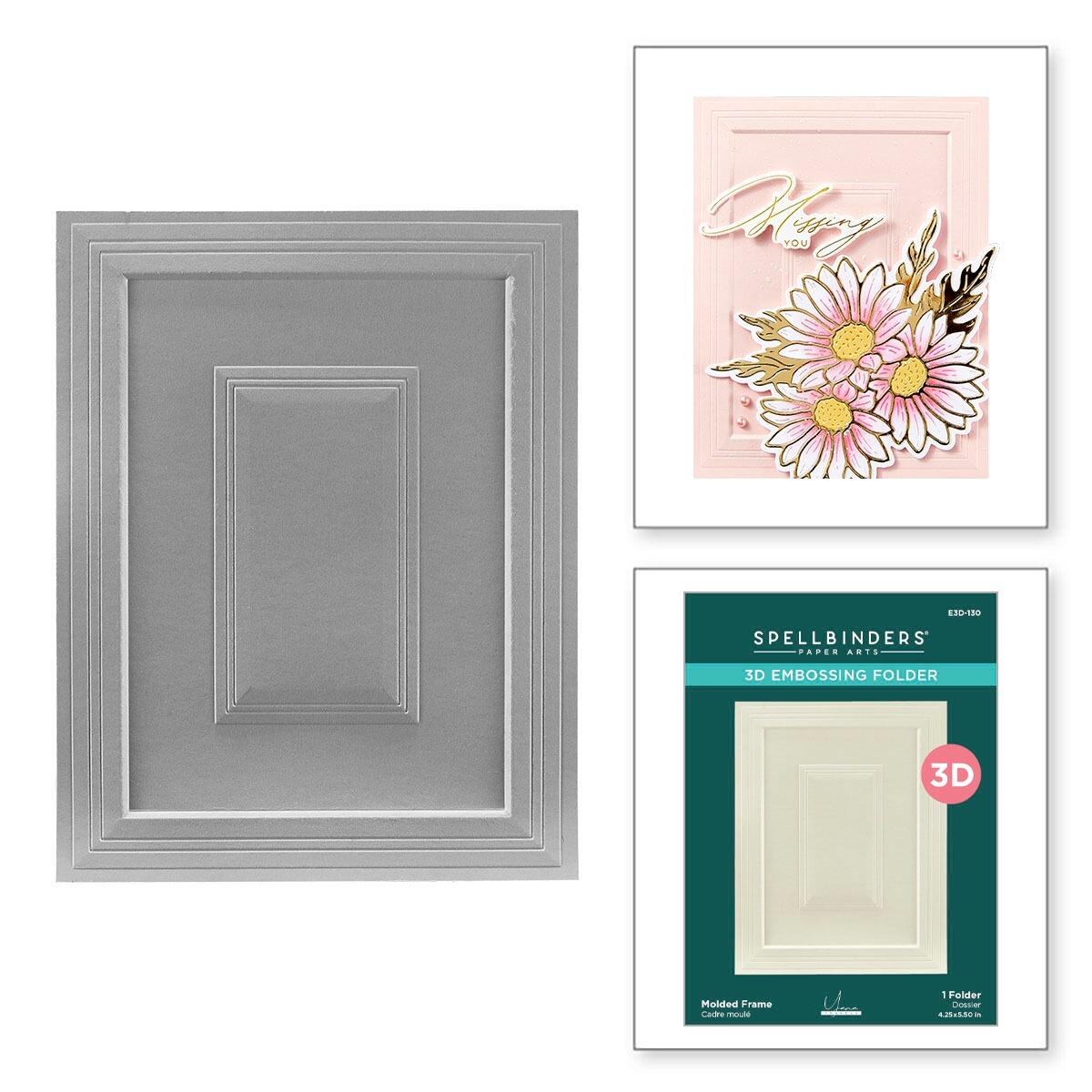 Spellbinders Molded Frame 3D Embossing Folder from the Yana's Daisies Collection by Yana Smakula