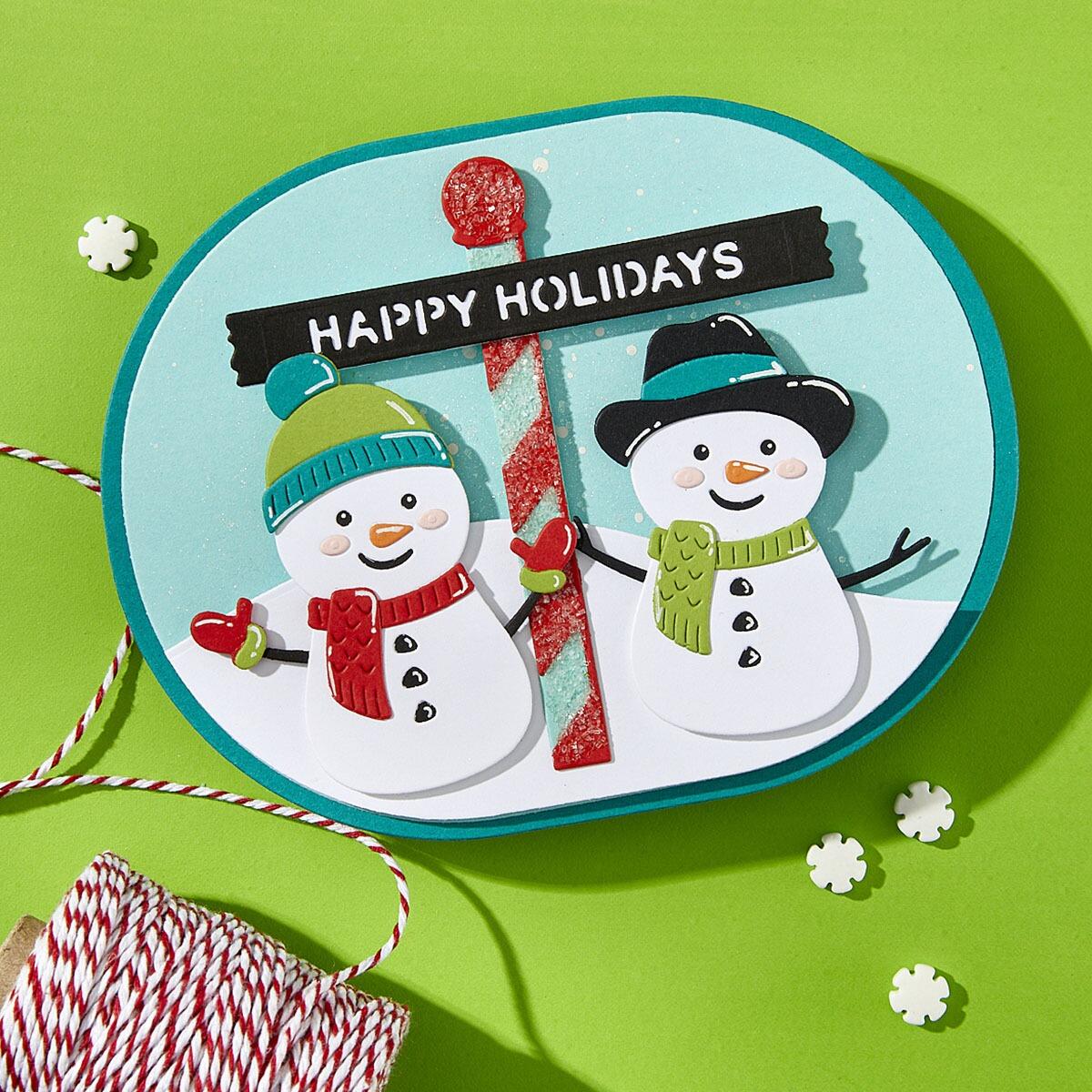 Spellbinders North Pole Sentiments Etched Dies from the North Pole Friends Collection by Simon Hurley