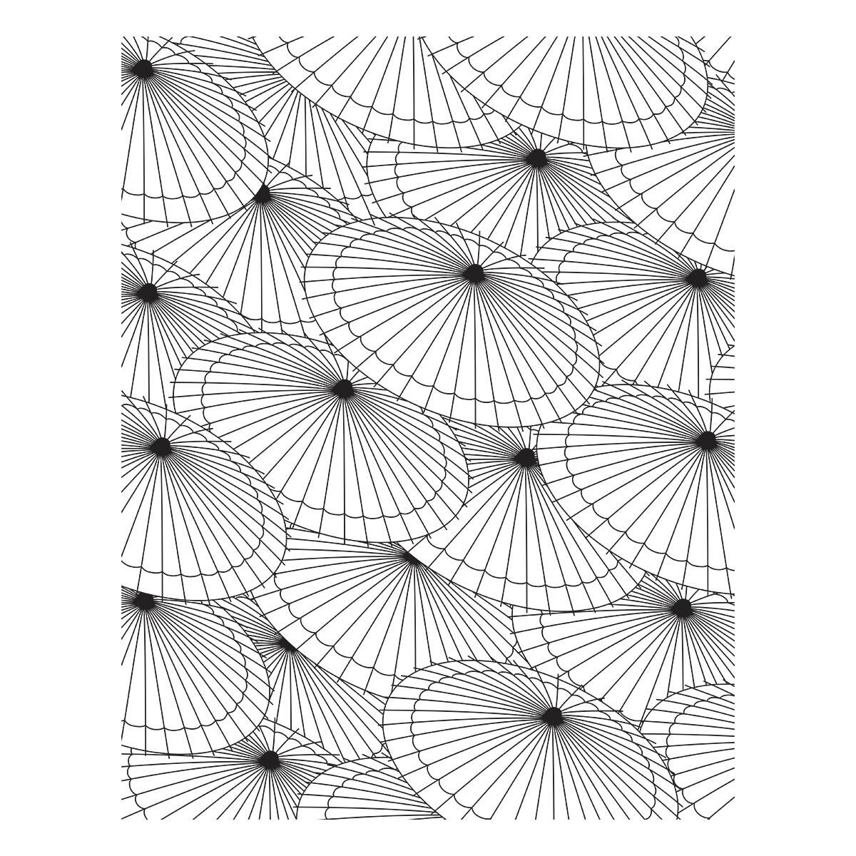 Pattern of parasols on a white background