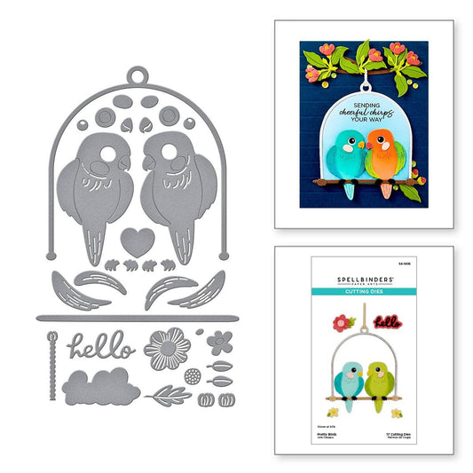 Spellbinders Pretty Birds Etched Dies from the Cheerful Chirps Collection - Spellbinders - 2