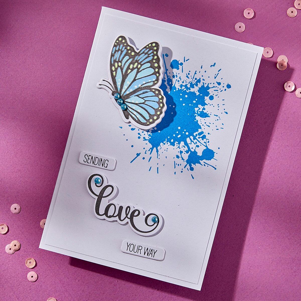 Spellbinders Splatters BetterPress Plate from the Wildflowers Collection by Lisa Horton