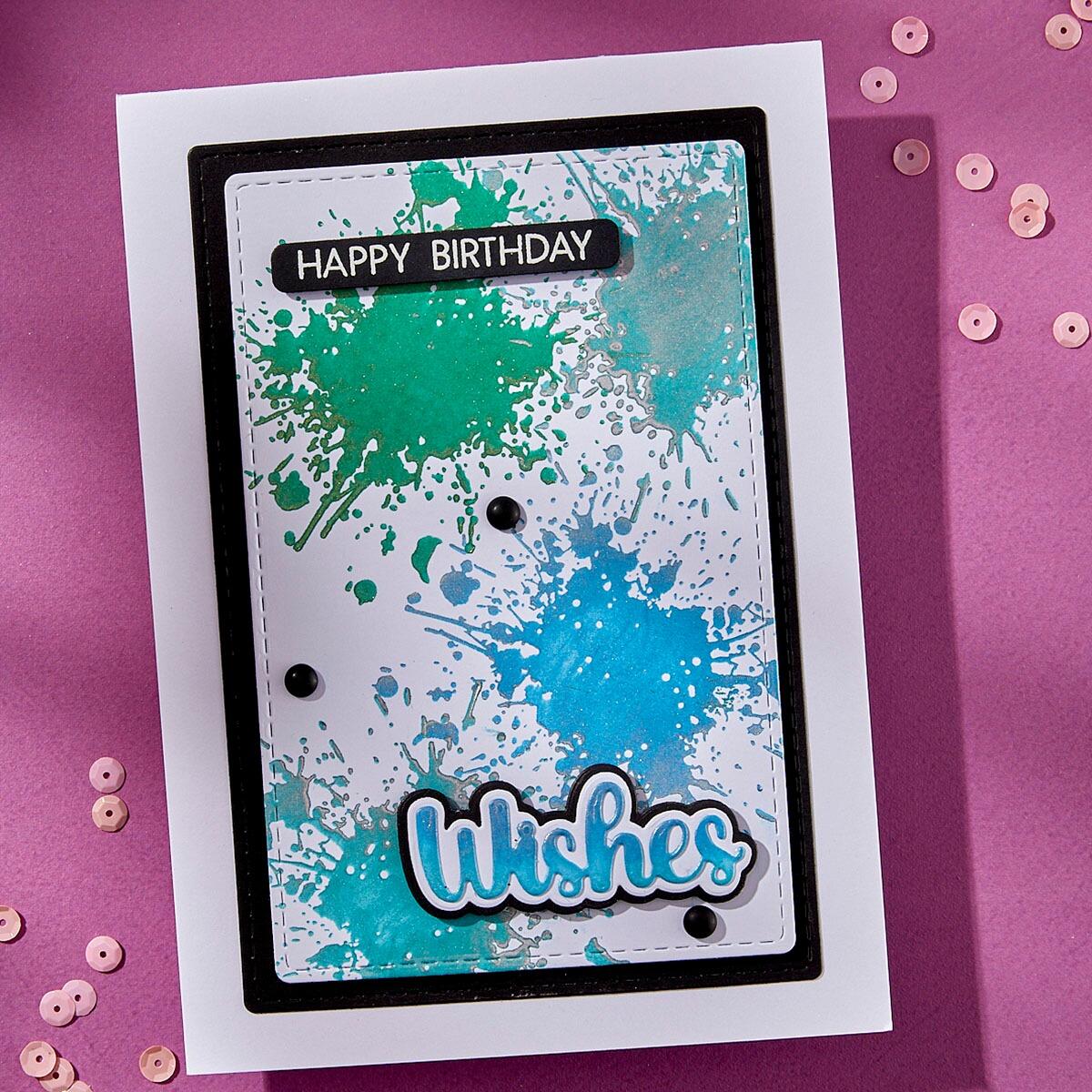 Spellbinders Splatters BetterPress Plate | Wildflowers Collection by Lisa Horton
