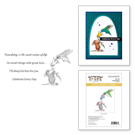 Spellbinders Sweet Nectar Cling Rubber Stamp Set from the House-Mouse Rare Bloom Collection