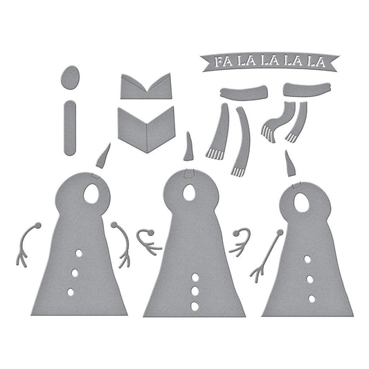 Spellbinders The Snow Notes Etched Dies from the Wonderland Collection