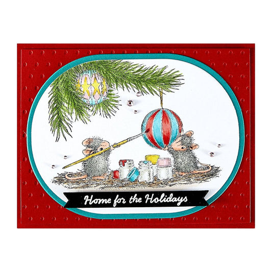 Spellbinders Unwrapping Memories Cling Rubber Stamp Set from the House-Mouse Tree-mendous Christmas Collection