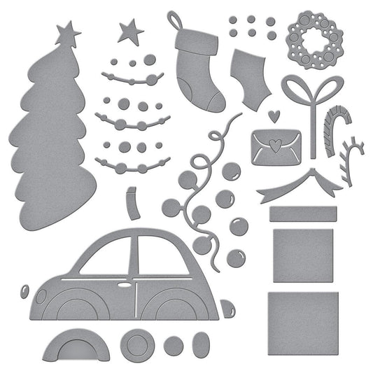 Spellbinders Yuletide Ride Etched Dies from the Wonderland Collection