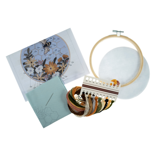 Trimits Bee Embroidery Hoop Kit Contents