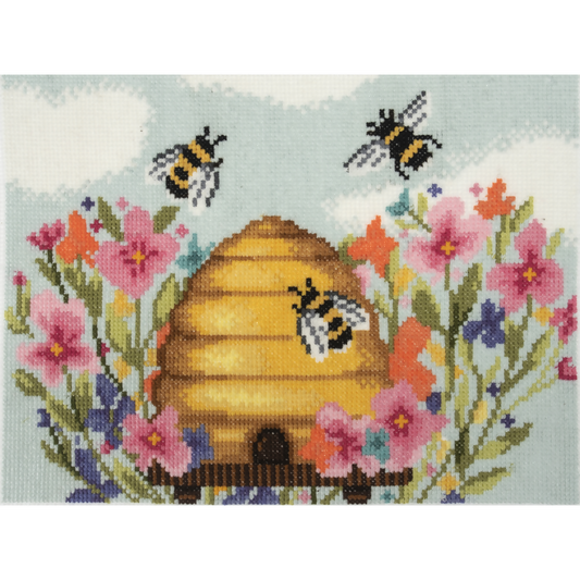 Trimits Bee Large Cross Stitch Kit Completed