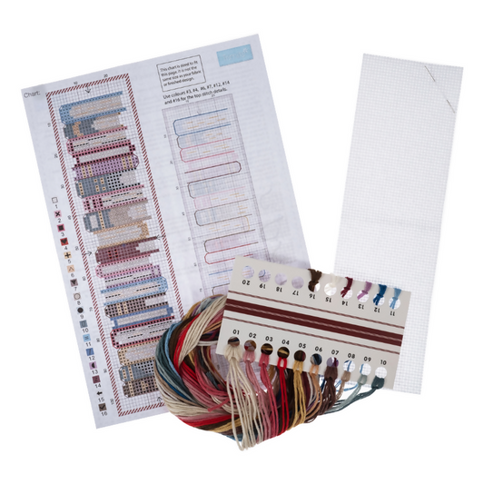 Trimits Books Cross Stitch Bookmark Kit Contents