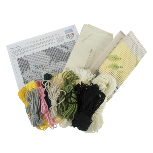 Trimits Cushion Floral Bee Cross Stitch Kit Contents