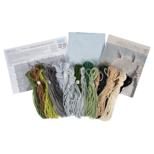 Trimits Cushion White Horse Cross Stitch Kit Contents