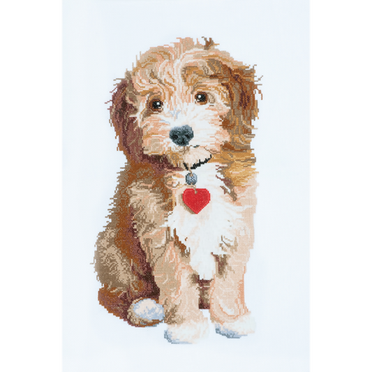 Trimits Dog XL Cross Stitch Kit Completed