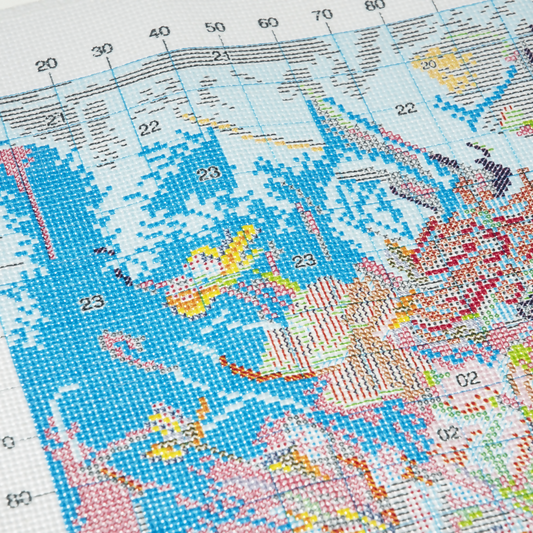 Trimits Extra Large Wild Flowers Cross Stitch Kit Aidia
