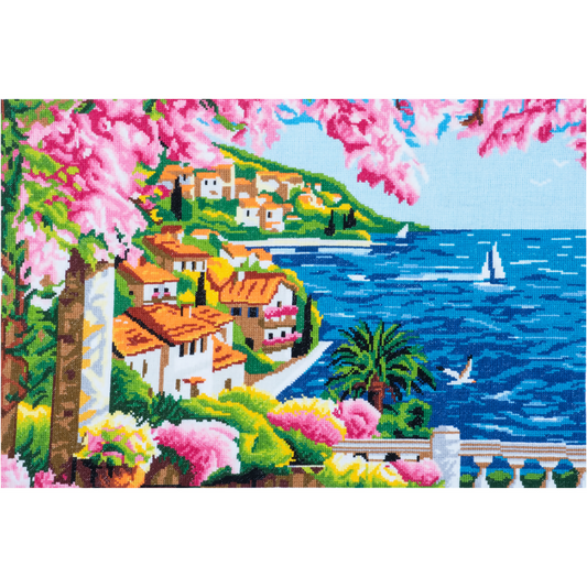 Trimits Riviera XL Cross Stitch Kit Completed