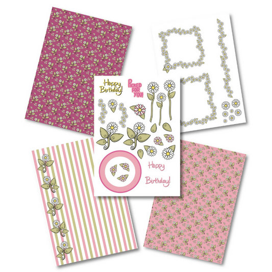 Della by Design Patterned Papers - Whimsy Daisy