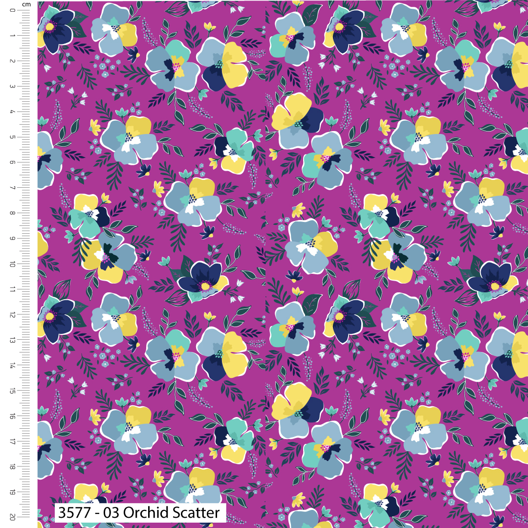 The Craft Cotton Co. Pansy Printed Wide 5Pcs Fat Quarter