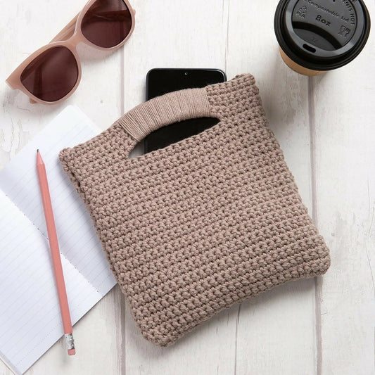 A finished, small Scandi bag in a modern design, made with a Wool Couture kit.