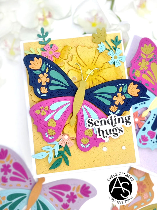 Alex Syberia Designs Butterfly Bliss Die Set - CraftSource Market: Craft Supplies & Kits Papercraft > Dies > Metal Cutting Dies