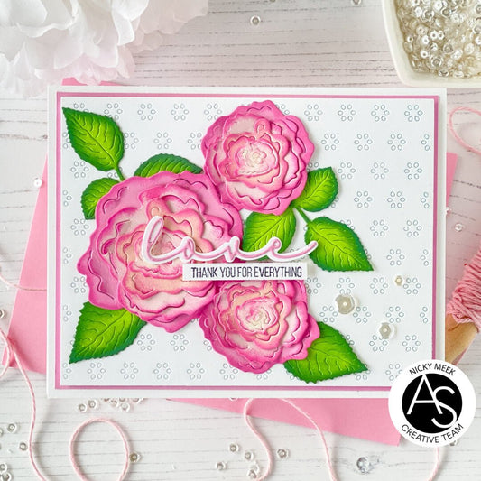 Alex Syberia Designs Chic Roses Layering Die Set - CraftSource Market: Craft Supplies & Kits Papercraft > Dies > Metal Cutting Dies
