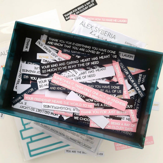 Alex Syberia Designs Expressing Gratitude Sentiments Stamp Set - CraftSource Market: Craft Supplies & Kits Papercraft > Stamps > Photopolymer Stamps
