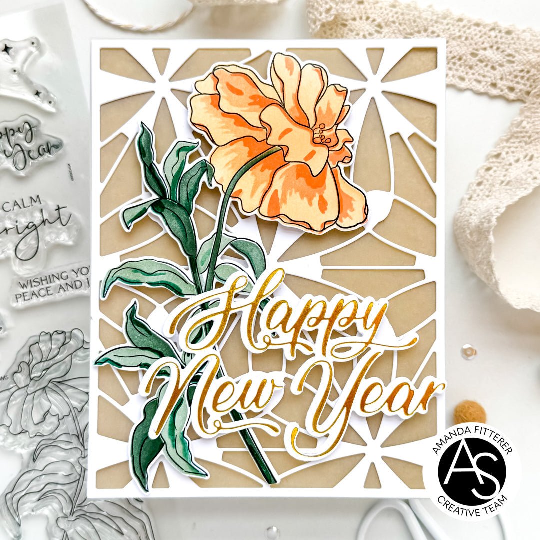 Alex Syberia Designs Happy New Year Hot Foil Plate - CraftSource Market: Craft Supplies & Kits Foiling and Letterpress