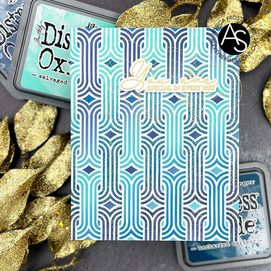 Alex Syberia Designs Modern Weave Layering Stencil - CraftSource Market: Craft Supplies & Kits Papercraft > Stencils