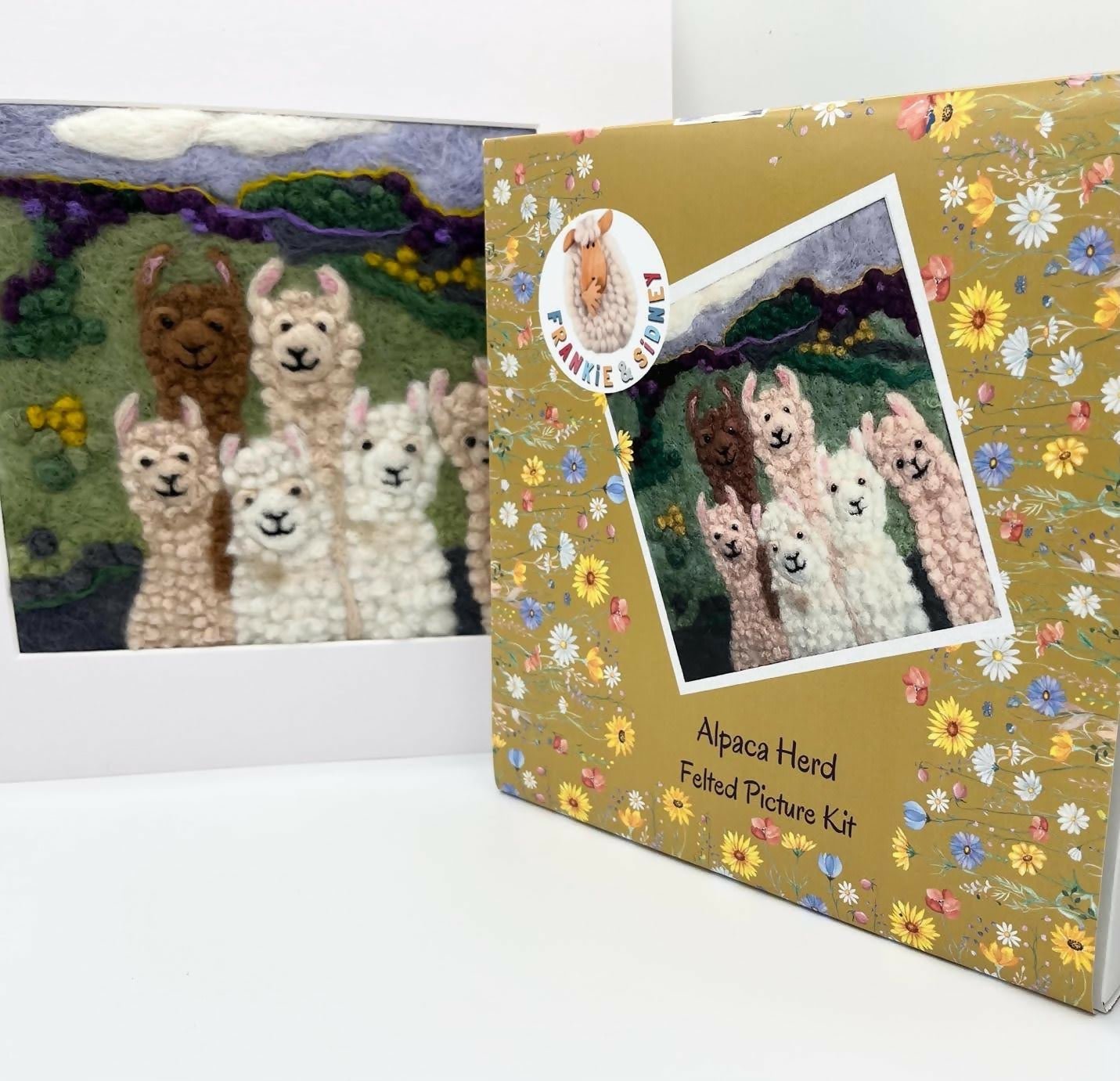 Alpaca Herd Felted Picture Kit - CraftSource Market: Craft Supplies & Kits