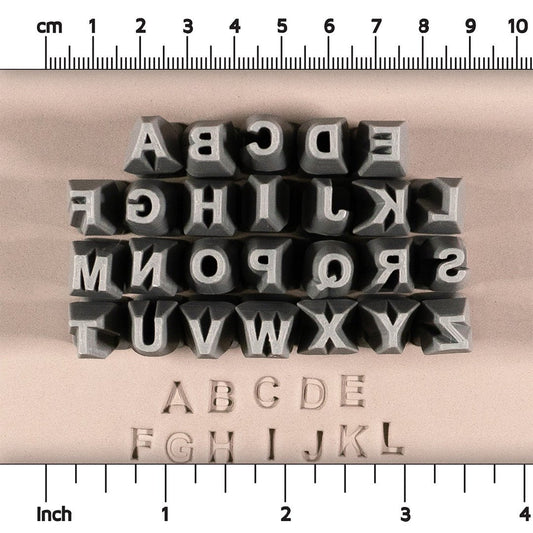 Alphabet Stamp Set | All Caps | Arial Bold Font | 7mm Width - CraftSource Market: Craft Supplies & Kits Stamps