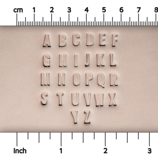 Alphabet Stamp Set | All Caps | Oswald Bold Font | 7mm Width
