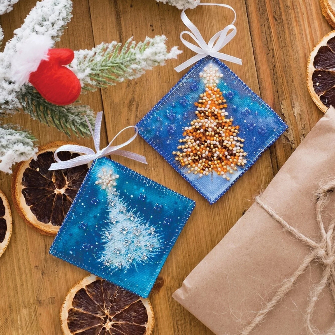 Bead Embroidery Kit - There is a Christmas Tree Born in a Forest - CraftSource Market: Craft Supplies & Kits Beading Kit