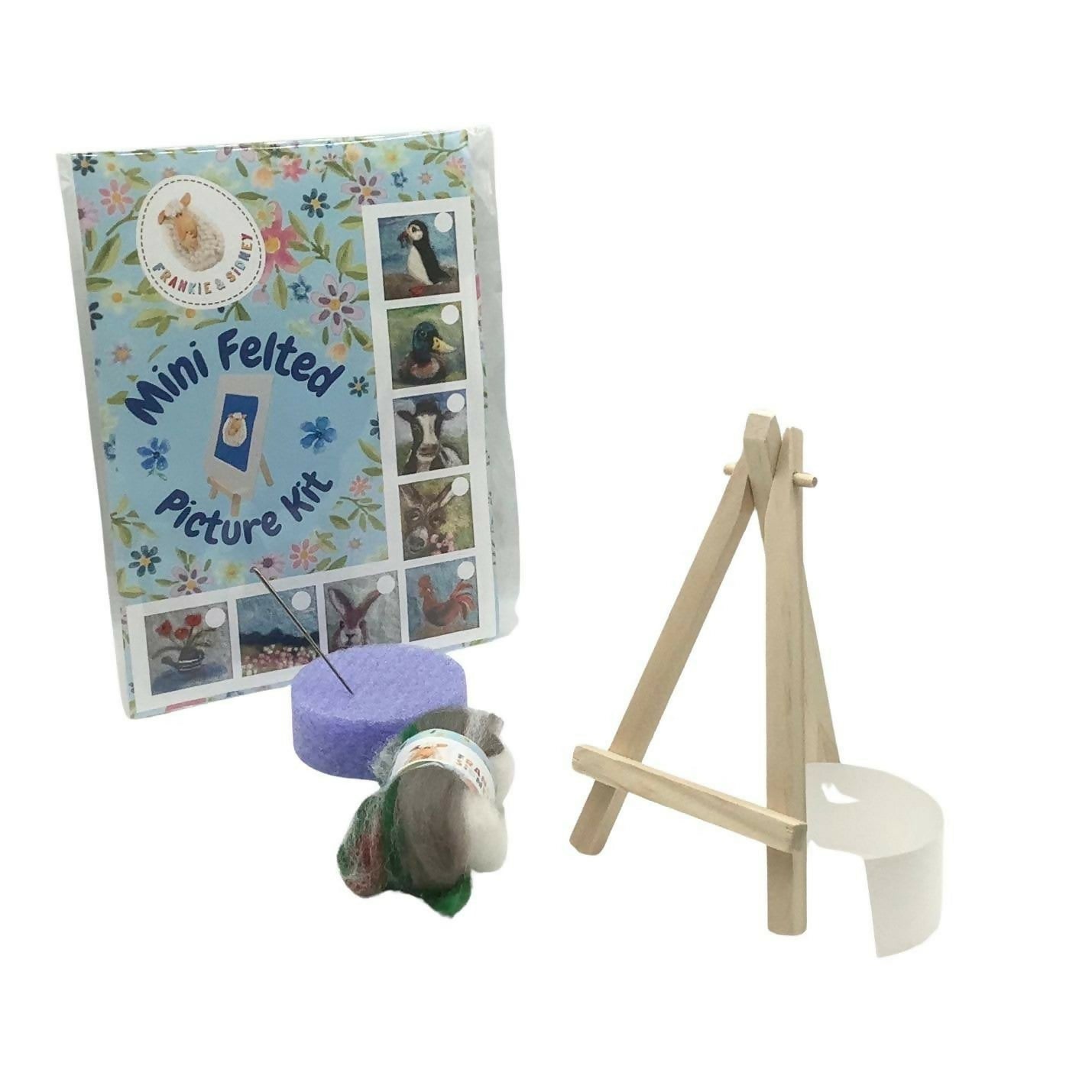 Bunny Mini Picture Felting Kit - CraftSource Market: Craft Supplies & Kits