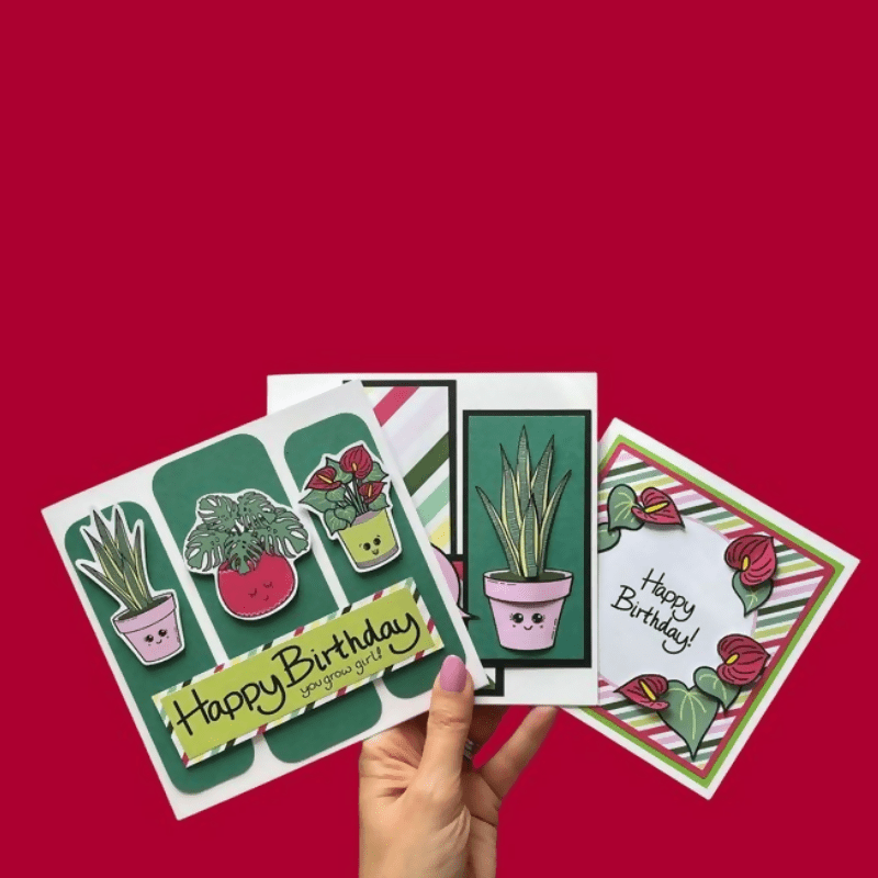 Card Making Kit - Plant Pot Gang - CraftSource Market: Craft Supplies & Kits Card Making Kit