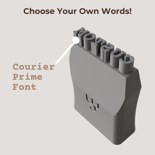 Custom Word Stamp - Courier Prime Font