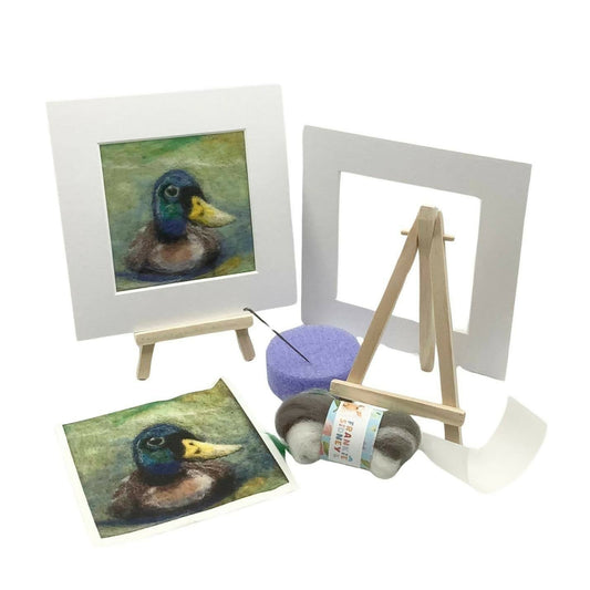 Duck Mini Picture Felting Kit - CraftSource Market: Craft Supplies & Kits