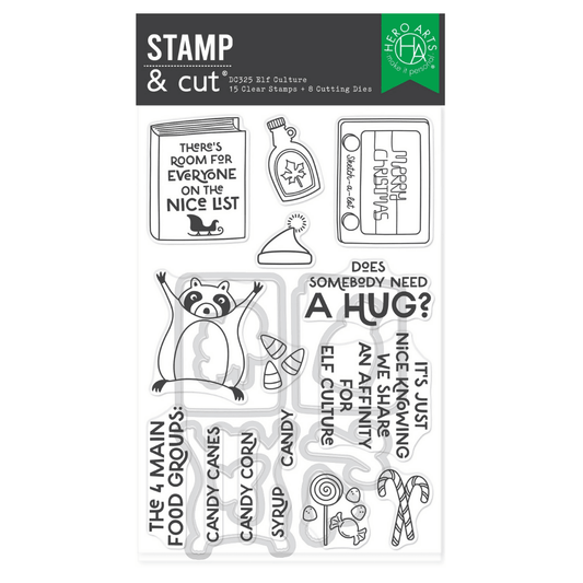 Elf Culture Stamp & Die Set from Yule Fuel Collection - CraftSource Market: Craft Supplies & Kits Stamps