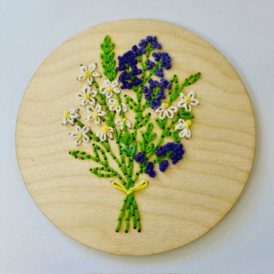 Floral Bouquet Embroidery Kit - CraftSource Market: Craft Supplies & Kits Embroidery