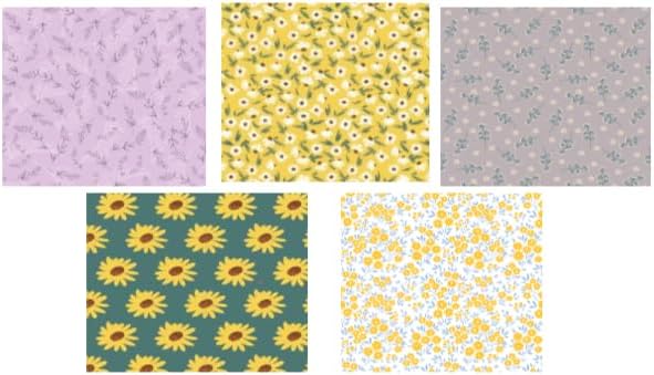 Floral Themed Pattern Fat Quarters Bundle - CraftSource Market: Craft Supplies & Kits Cotton
